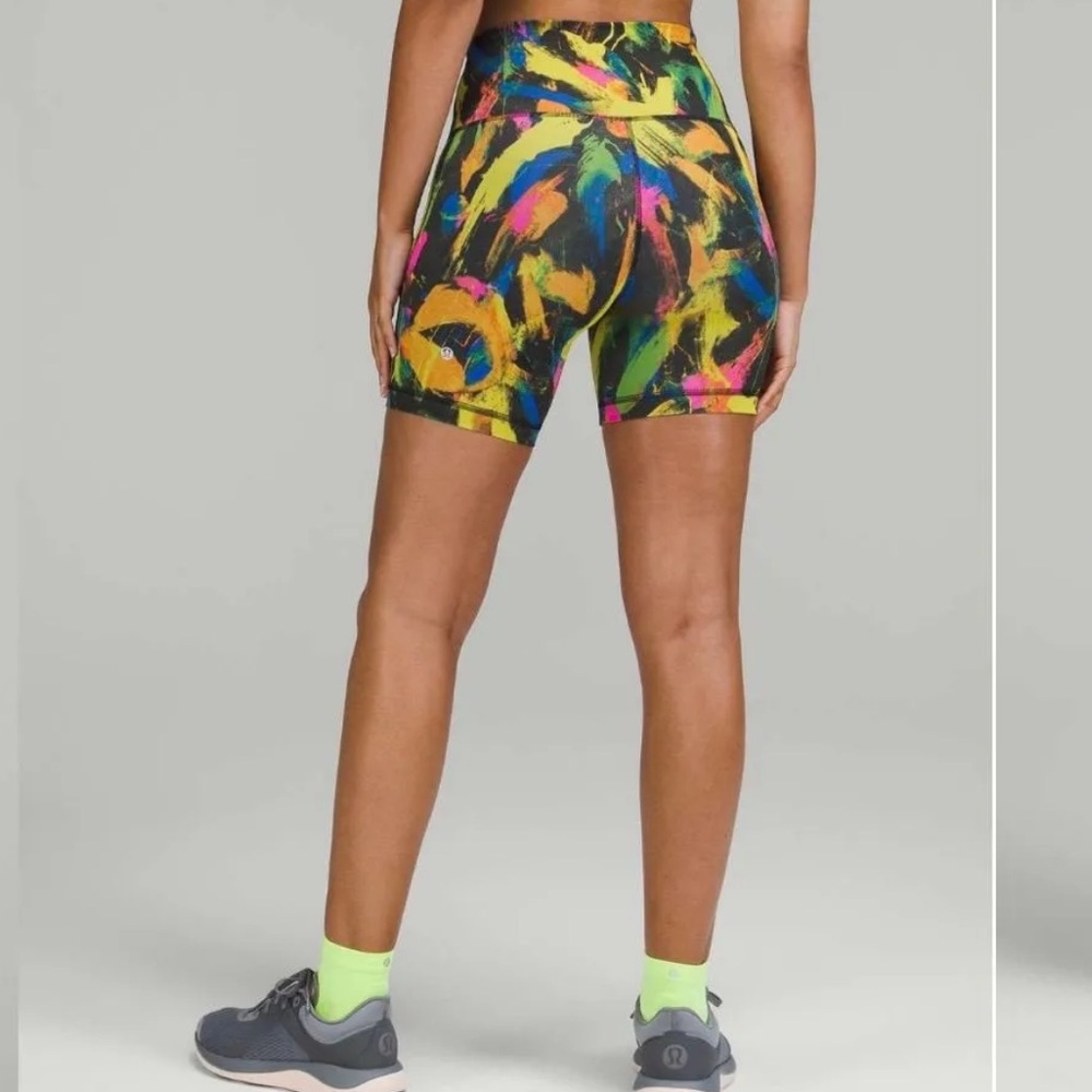 FINAL SALE Lululemon Wunder Train High-Rise Short 6" Undertone Black Multi - Picture 2 of 7